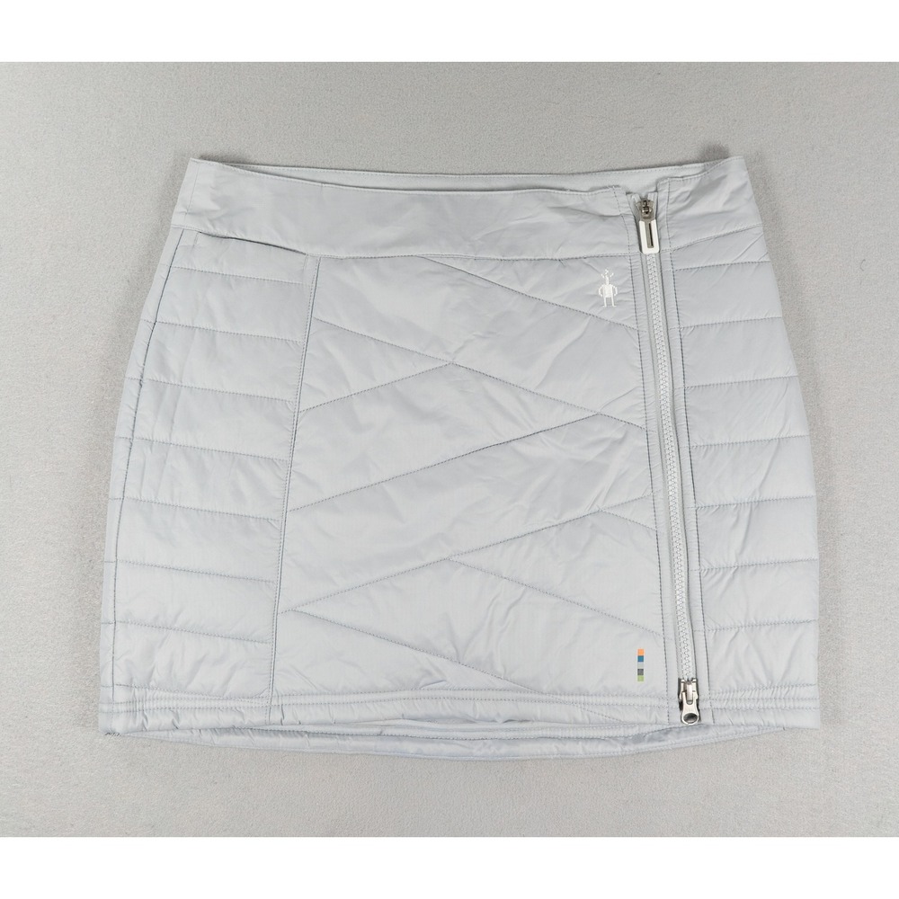 Smartwool Womens Quilted Insulated Mini Skirt Gray Size Small Full Side Zip
